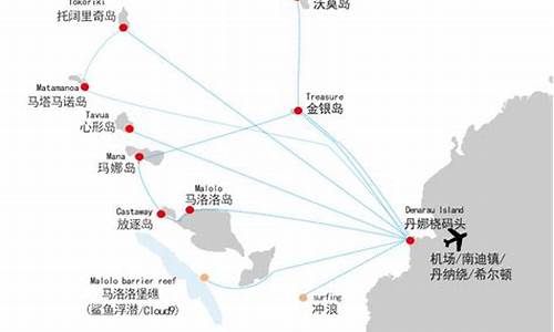 斐济旅游路线图,斐济旅游路线